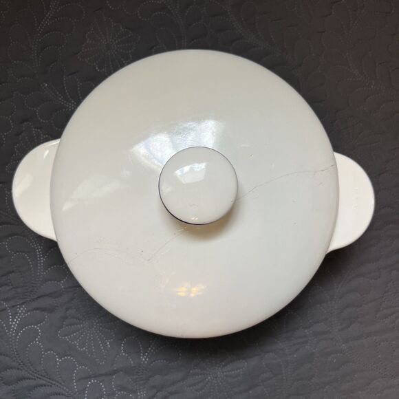 CorningWare StoneWare Casserole Dish w/Lid White Round 4pc Set Serverware READ - Picture 15 of 15